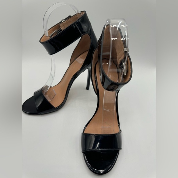 Halston Heritage Black Heels Sandals with Stiletto and Ankle Strap Size 5.5 - Picture 3 of 9